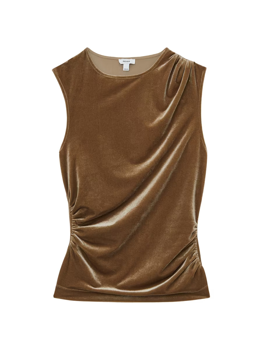 Scarlett Draped Velvet Top | Saks Fifth Avenue
