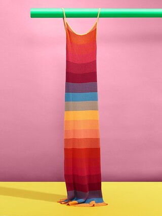 Petite Rainbow Knit Dress | Banana Republic (US)
