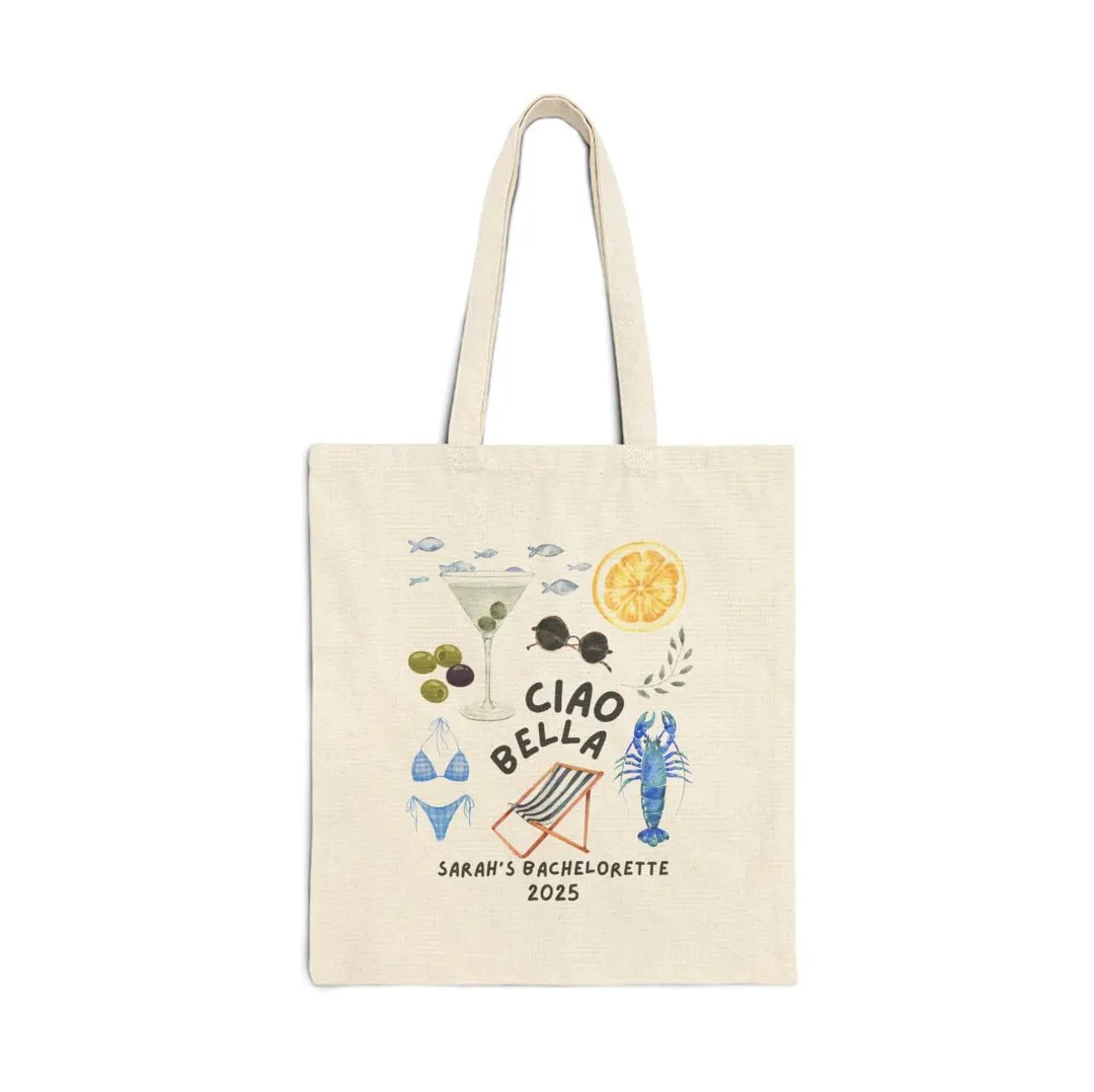 Custom and Personalized Ciao Bella Bachelorette Party Tote Bag, Italian Gifts for Bach Weekend, I... | Etsy (US)