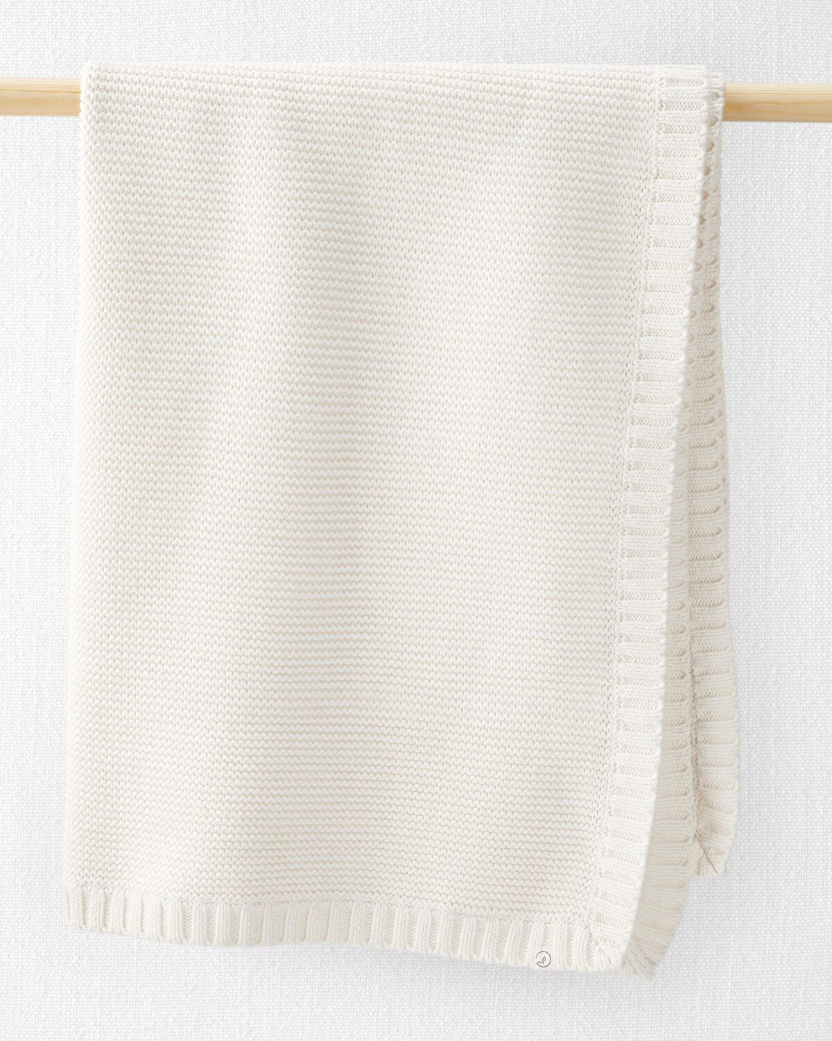 Cream Baby Organic Cotton Signature Stitch Blanket in Cream | carters.com | Carter's