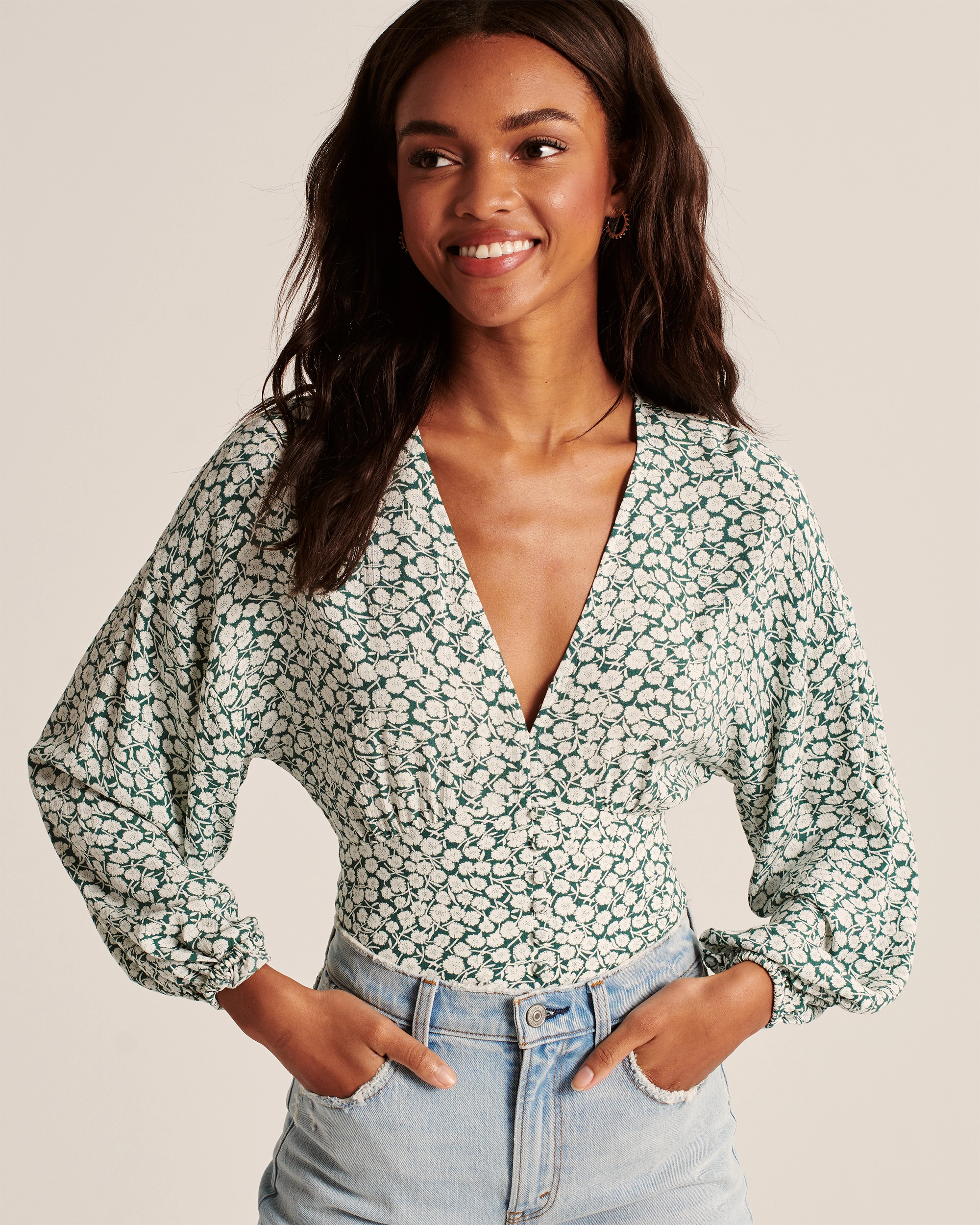 Button-Up Waisted Blouse | Abercrombie & Fitch (US)