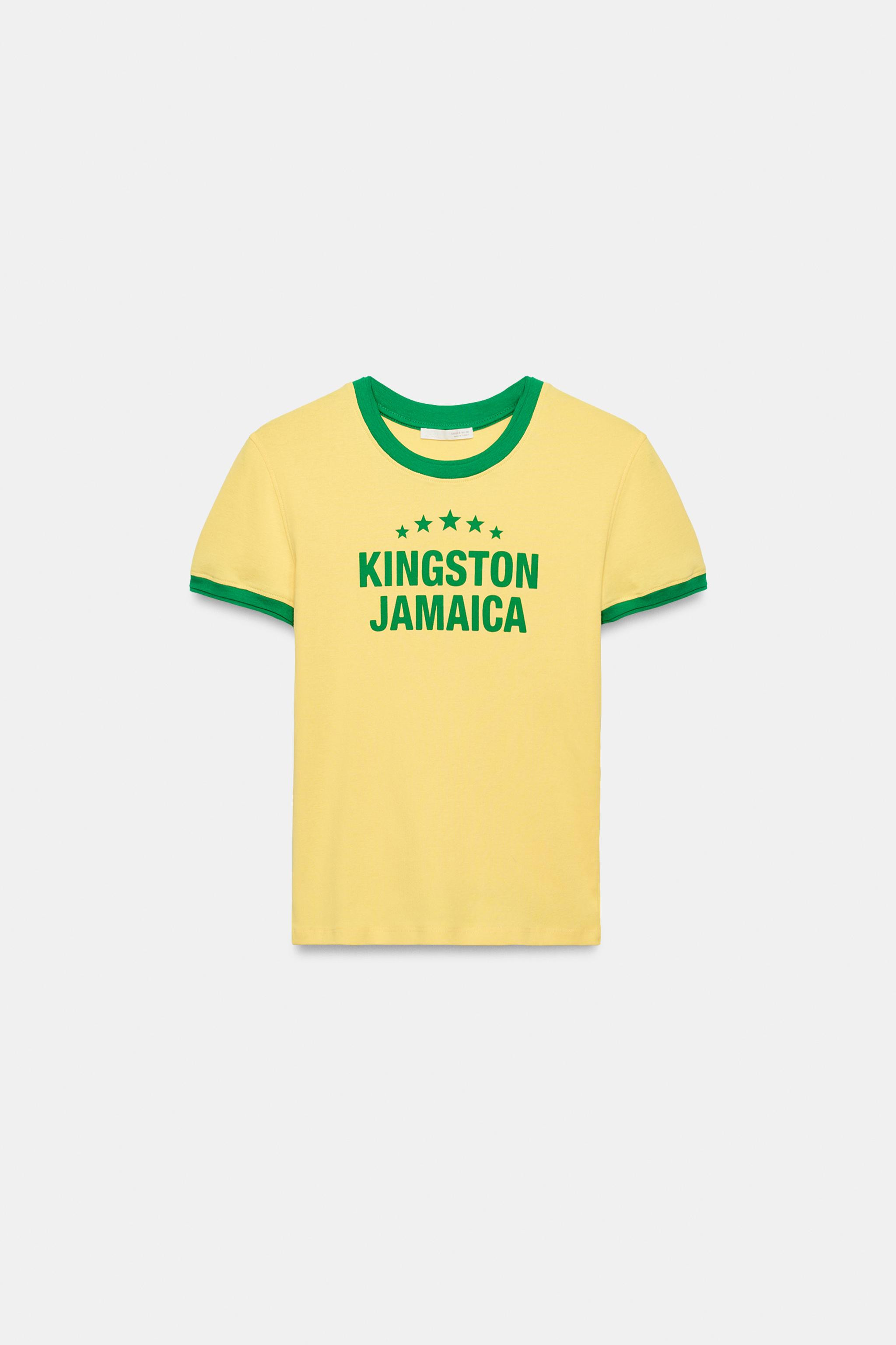CONTRAST TEXT T-SHIRT | Zara US