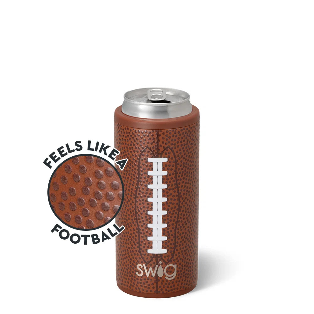 Football Skinny Can Cooler 12oz | Swig Life