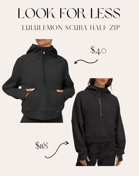 Look for Less: Lululemon Scuba Half Zip $118 vs. Amazon $40! 

#LTKunder100 #LTKfit #LTKunder50