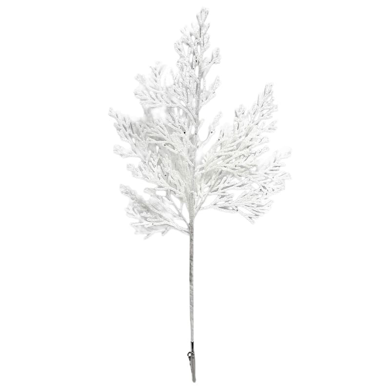 Found & Fable White Cypress Pick Ornament, 16" | At Home