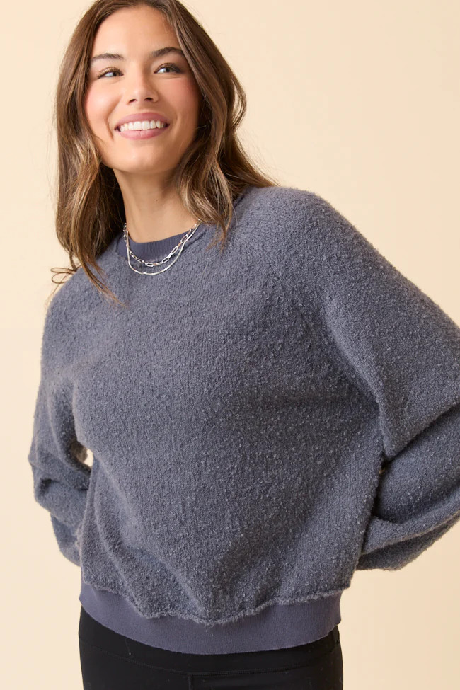Kristy Grey Boucle Sweater FINAL SALE | Pink Lily