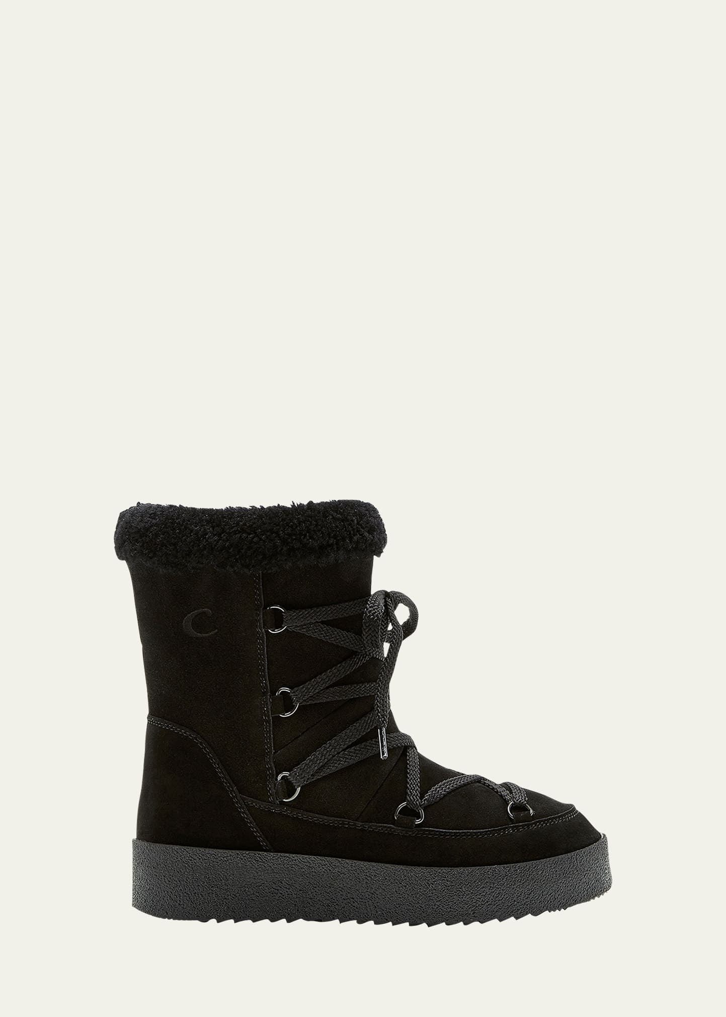 La Canadienne Emery Suede Shearling Snow Boots | Bergdorf Goodman