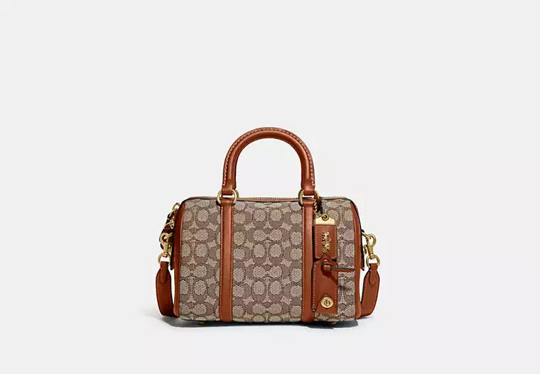 Coach Outlet Ruby Satchel 25 In Signature Textile Jacquard - Brown | Coach Outlet US