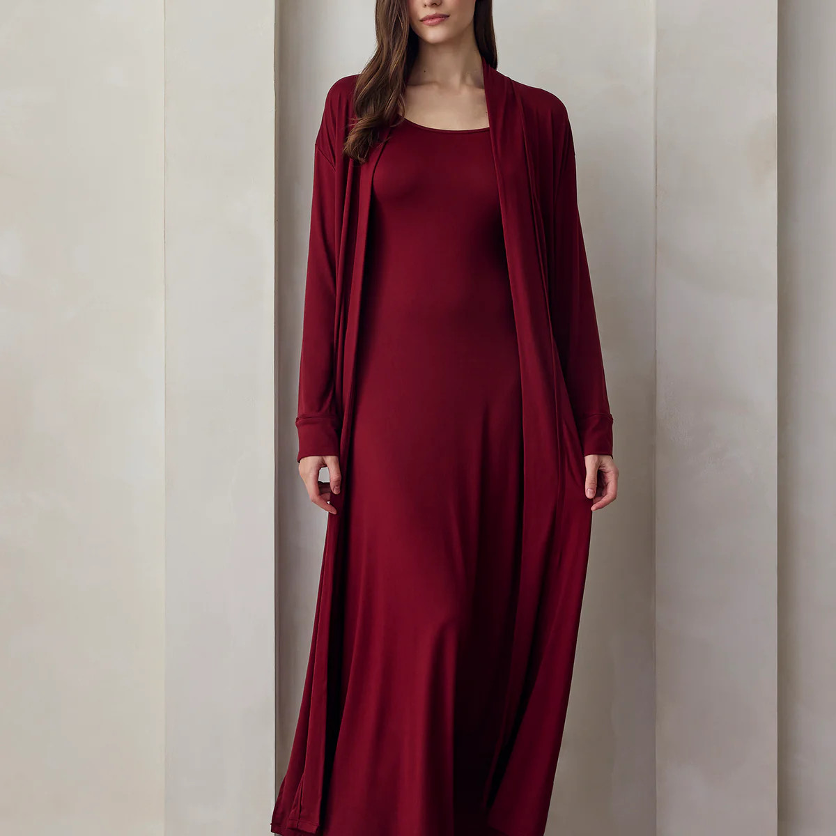 The Cloud Women's Lounge Maternity Robe | Shop Bumpsuit's Maternity Loungewear Cloud Collection | BUMPSUIT