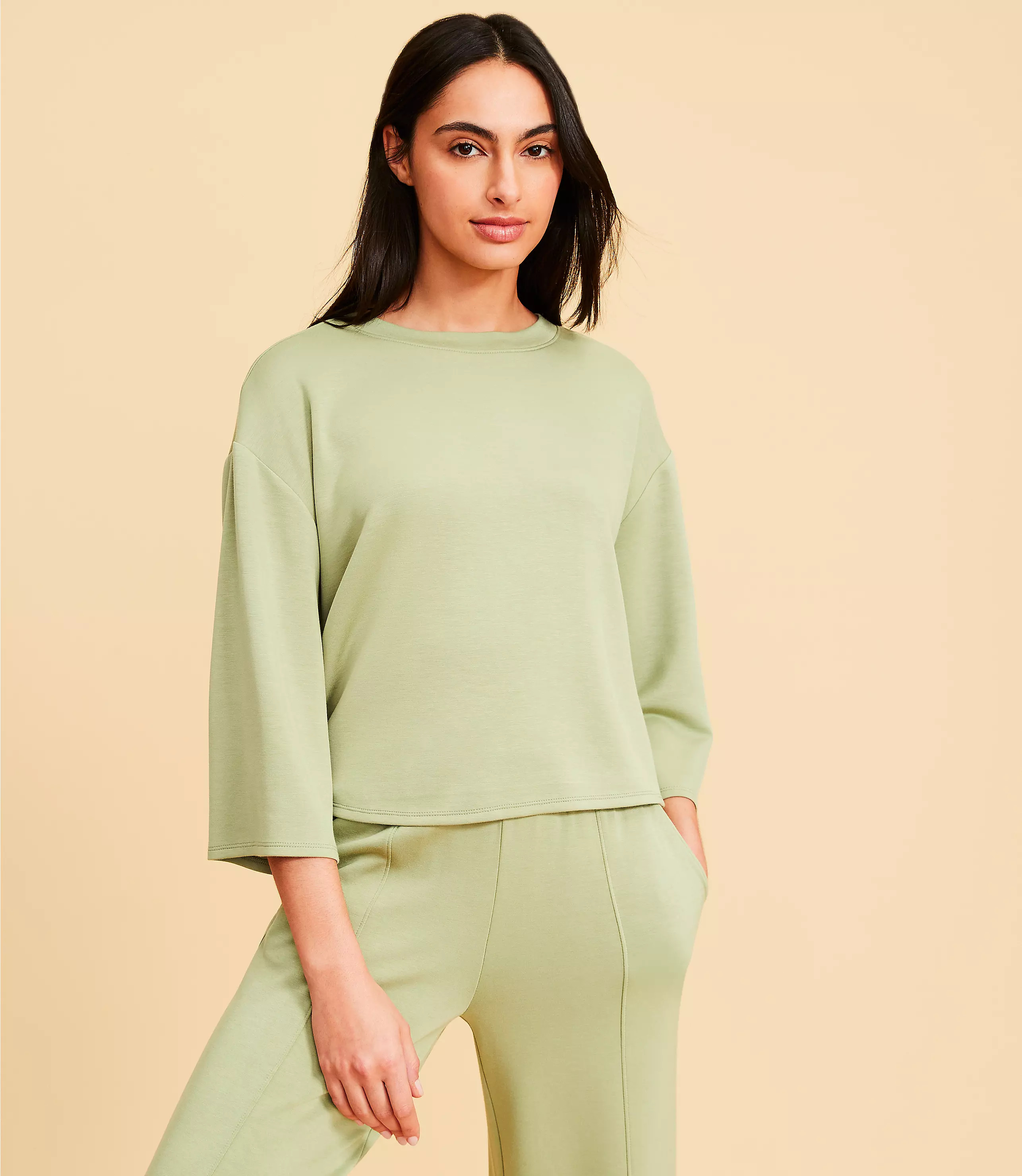 Lou & Grey Scubasoft Elbow Sleeve Tee | LOFT