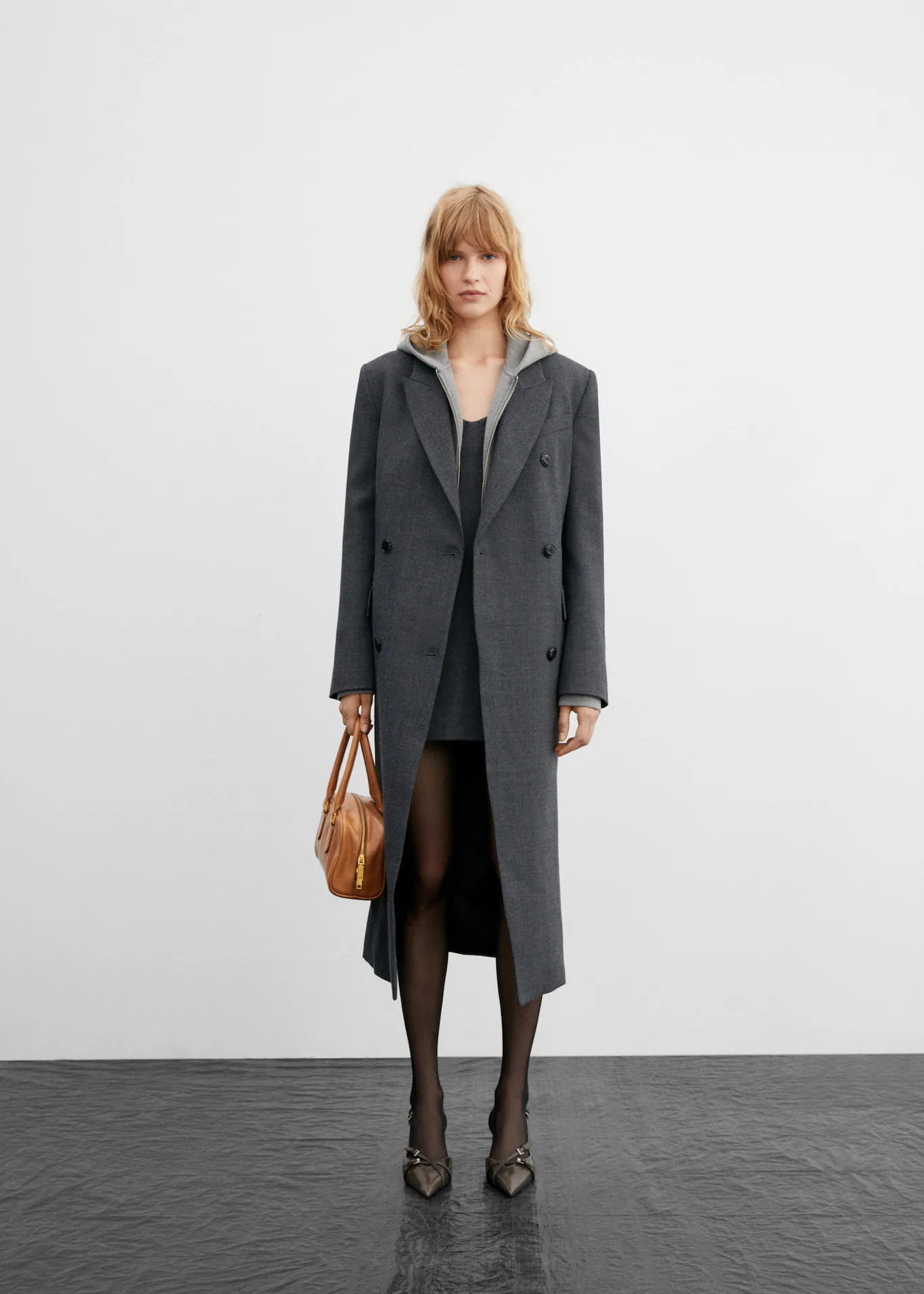 Double-breasted wool coat | MANGO (US)
