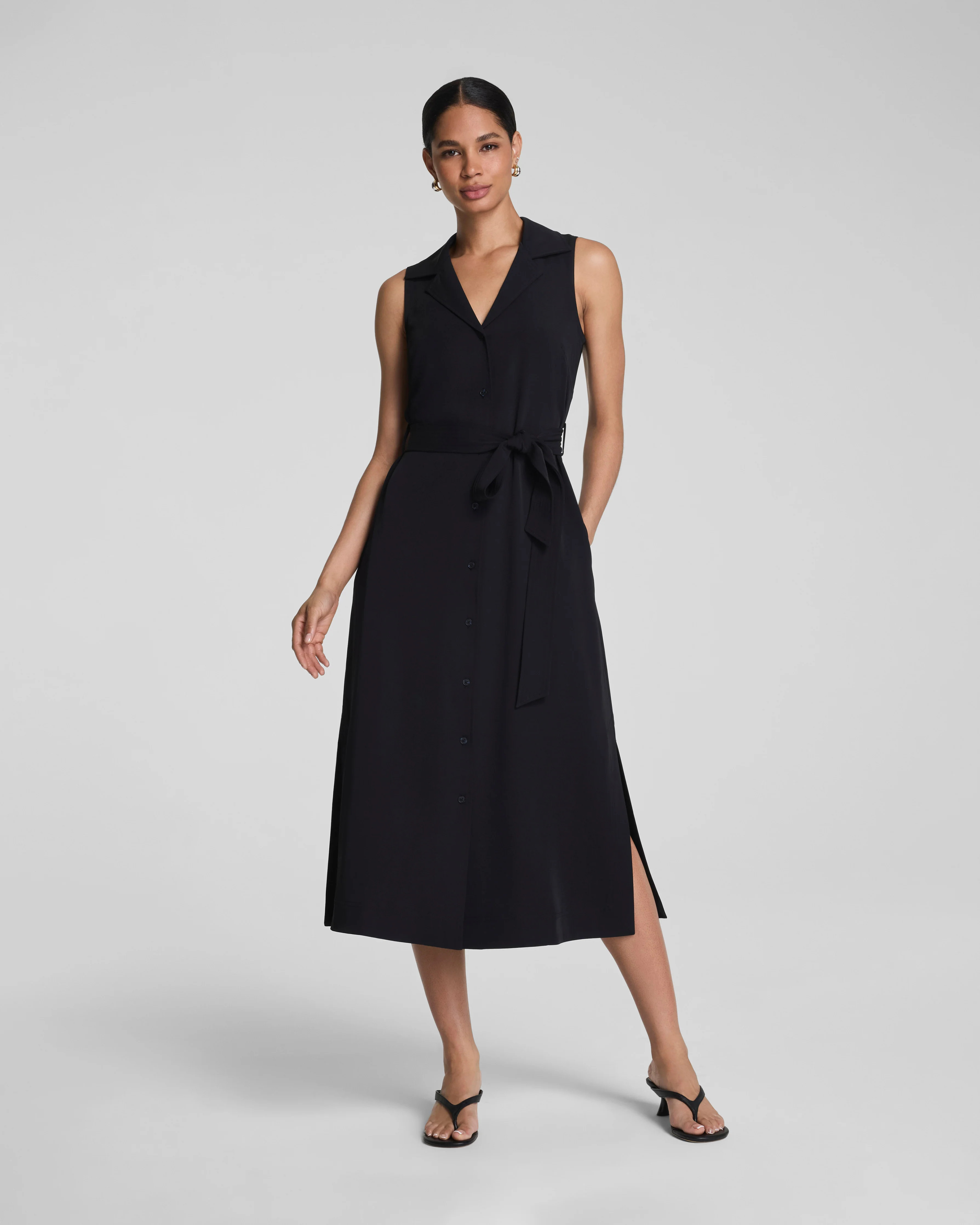 Belted Midi Shirt Dress | Spanx