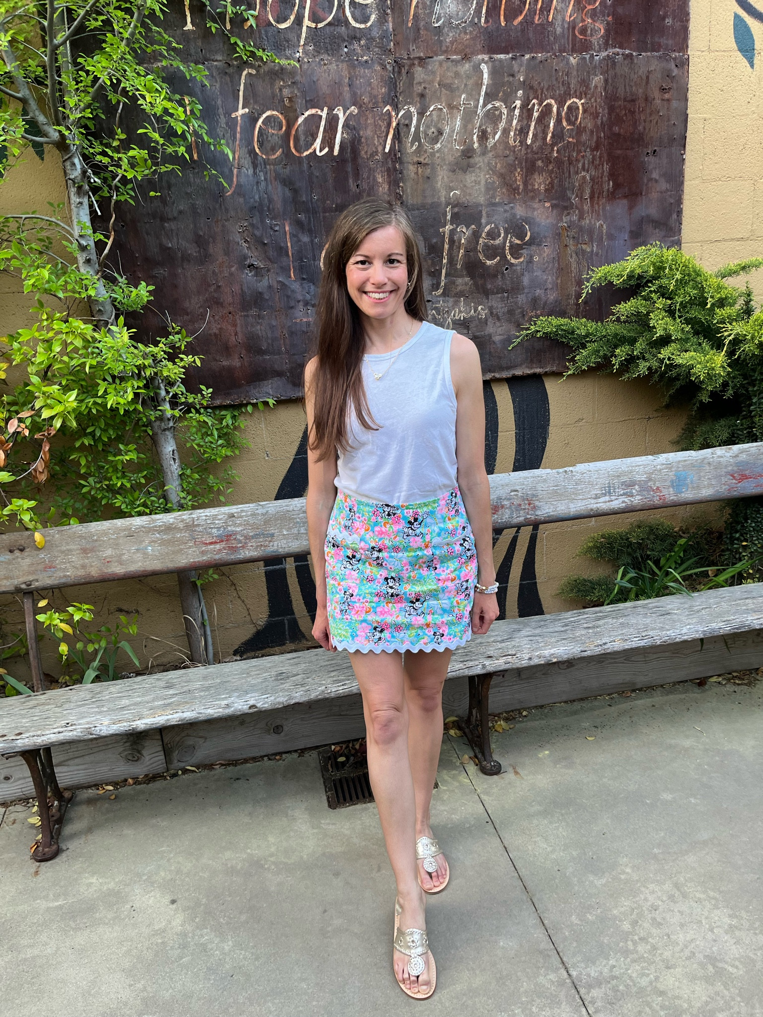 It’s officially summer and the first day of summer is National Wear Your Lilly Day! A new piece of Lilly Pulitzer in my closet for this summer is the Lilly Hearts Disney Gardener Skort I bought this spring and wore to my 40th birthday celebration with friends! I adore the preppy ric rac trim at the pockets and hem. Runs TTS and still fully stocked in all sizes on the website! Pairs great with a classic white tank from Gap and platinum Jack Rogers sandals. Accessorized with my Little Words Project x Disney bracelets (Disney Parks & Winnie the Pooh), my Kendra Scott x Disney Mickey Mouse necklace, and my Kendra Scott Collette Huggie Hoop
earrings! Perfect for your upcoming summer vacation or celebration! 

#LTKSummerEdit #LTKStyleTip #LTKPetite