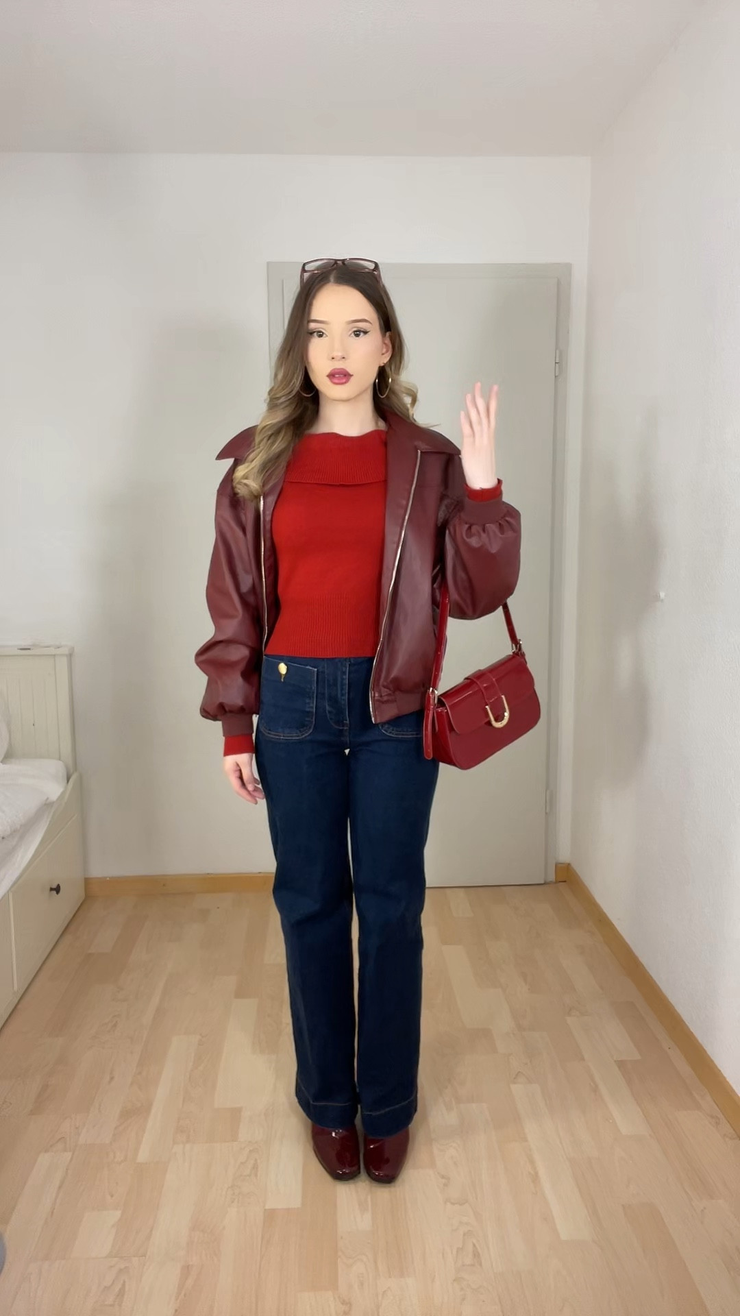 red outfit
