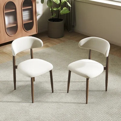 Modern Linen Dining Chair Set (2/4/6 Pieces), Solid Wood Frame Upholstered Seat Kitchen Chair, Minimalist High-End Dining Room Furniture, Comfortable | Wayfair North America