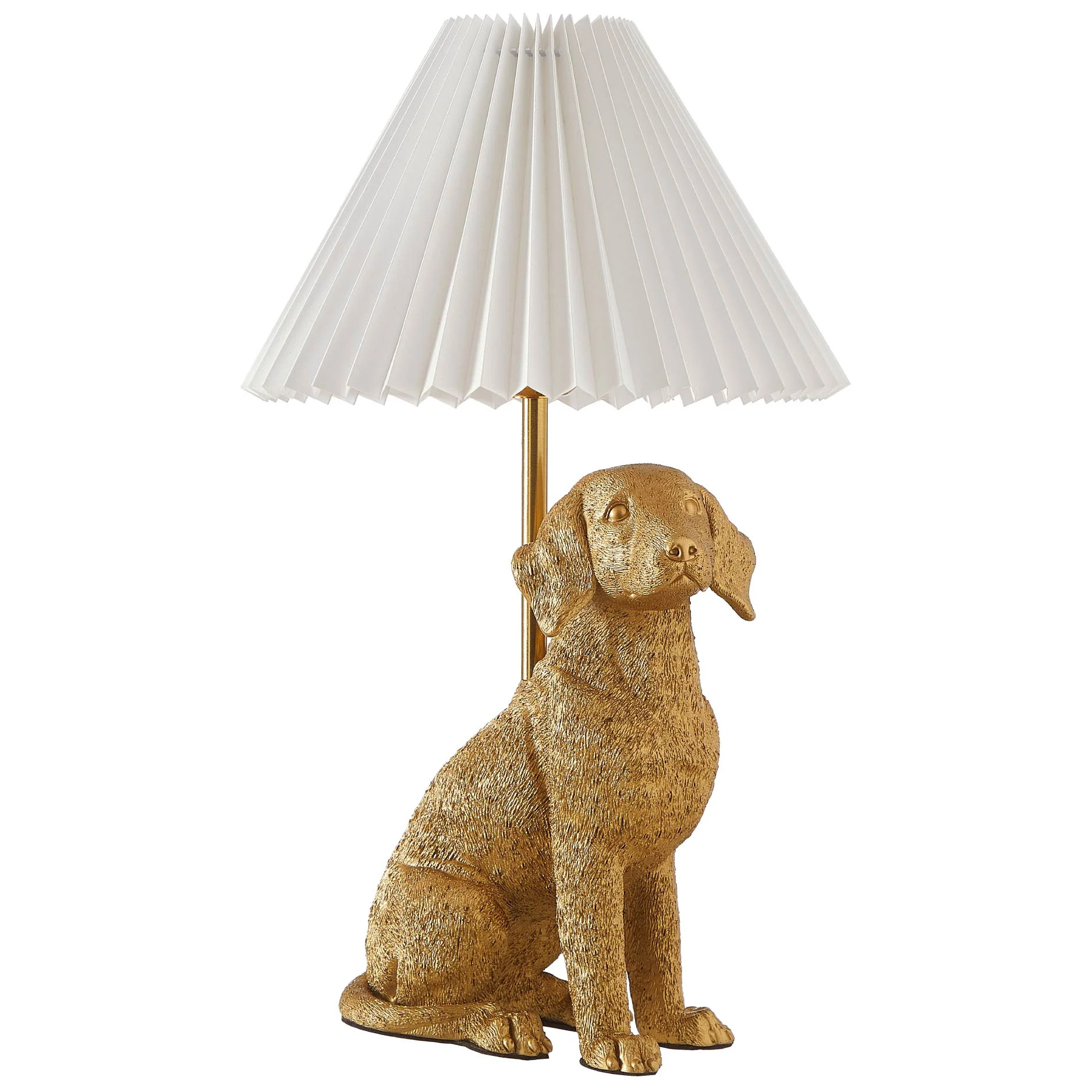 Home Decor Collection White Labrador Dog Brass Table Lamp | Walmart (US)