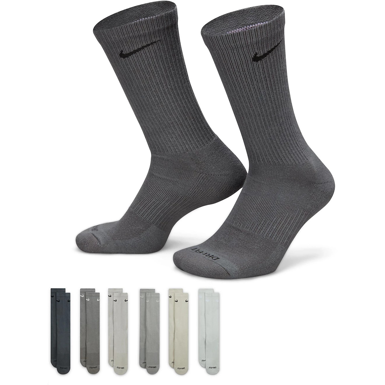 Nike Men's Everyday Plus Cushion Training Crew Socks 6 Pack | Academy Sports + Outdoors