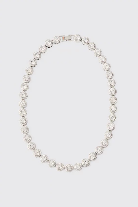Iced Gem Chain Necklace | boohooMAN (DE, IE & UK)