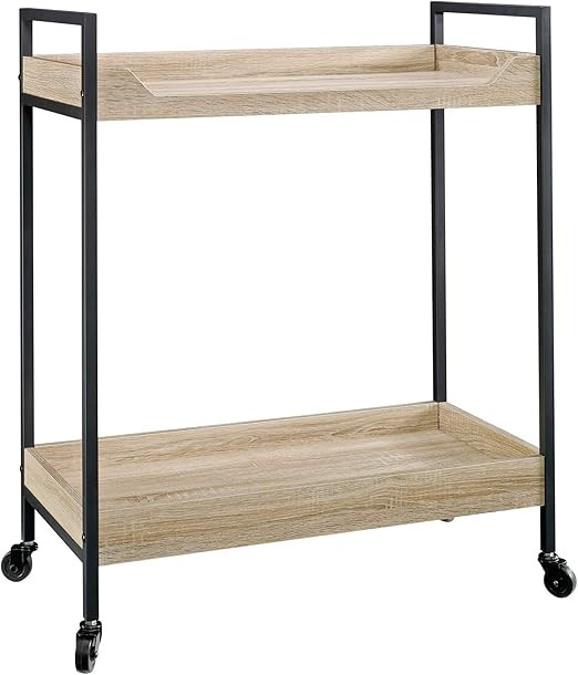 Sauder North Avenue Cart, L: 32.76" x W: 17.28" x H: 36.02", Charter Oak | Amazon (US)