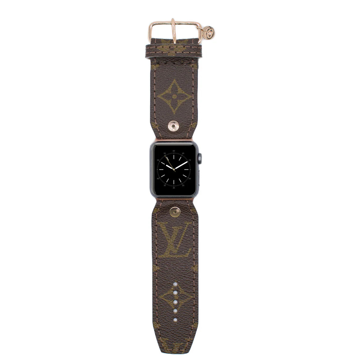 Upcycled LV Monogram Sivella Watchband with Leopard (Sparklet Enabled) | Sparkl