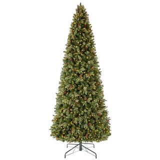 12 ft Westwood White Fir LED Pre-Lit Artificial Christmas Tree with 1,200 Warm White Micro Fairy ... | The Home Depot