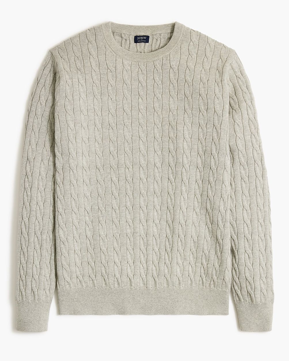 Cable-knit crewneck sweater | J.Crew Factory