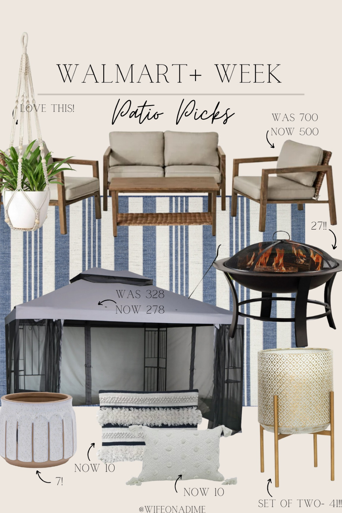Walmart+ Week sale finds, Walmart+ patio finds, Walmart+ week outdoor finds, patio finds for less, Walmart sale picks, Walmart  gazebo, gazebo, Walmart firepit, firepit, Walmart planters, planters, planter stand, outdoor throw pillow, Walmart outdoor throw pillow 

#LTKsalealert #LTKSeasonal #LTKhome
