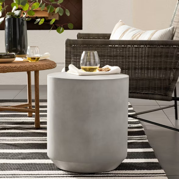 Faux Stone Patio Accent Table - Threshold™ designed with Studio McGee | Target
