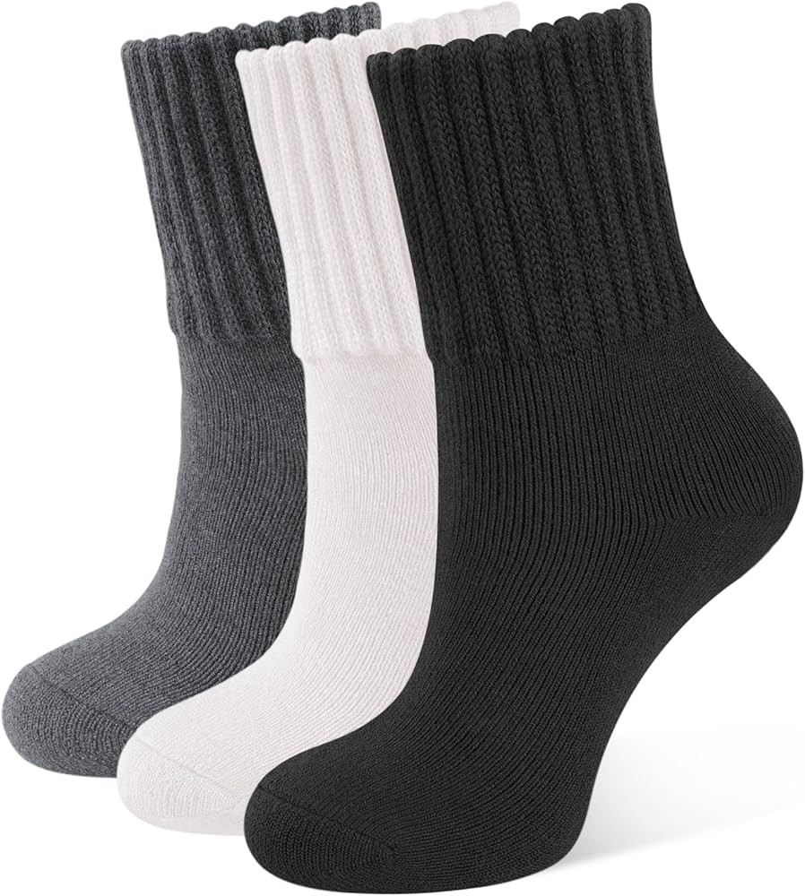 CLOSEMATE Womens Thick Full Cushioned Thermal Warm Boot Socks for Winter 3 Pairs | Amazon (US)