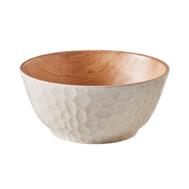 Better Homes & Gardens 30-Ounce Eco-Friendly Bamboo Melamine Round Cereal Bowl, Faux Brown Wood -... | Walmart (US)