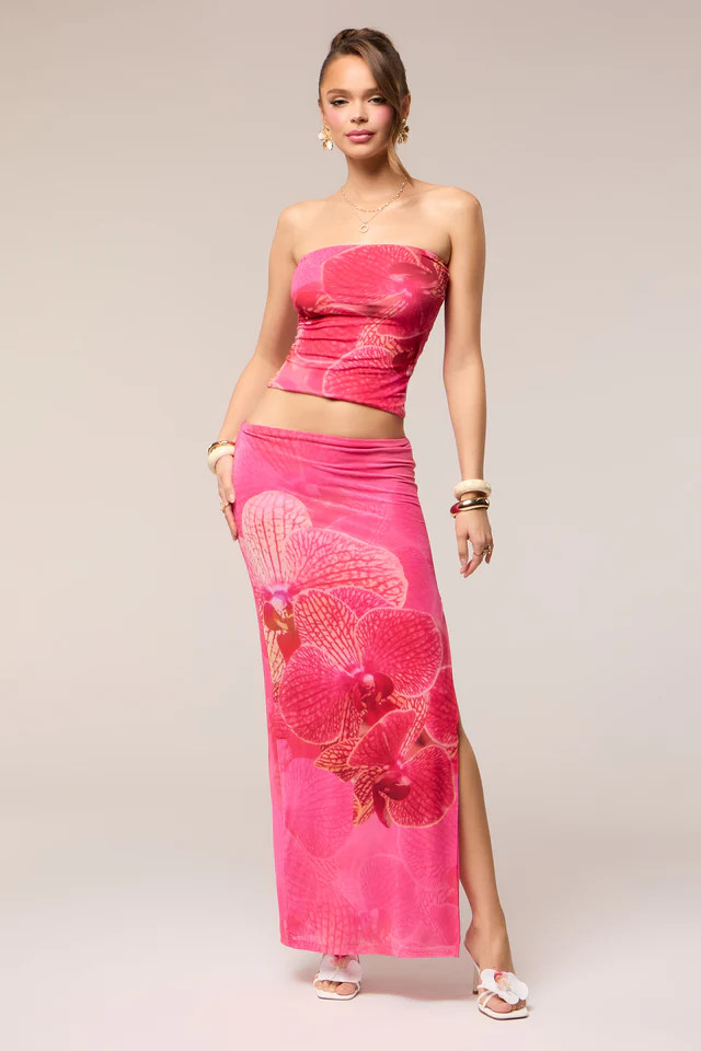 Catch Me On Vacay Tropical Floral Maxi Skirt | Windsor Stores
