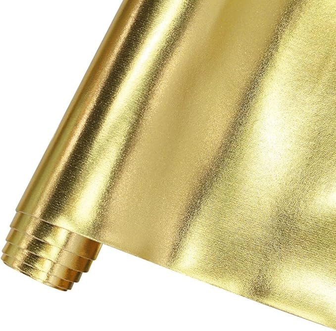 HYANG Smooth Solid Color Gold Faux Leather Sheets 1 Rolls 12 X53 (30cmX135cm),Faux Leather is Gre... | Amazon (US)