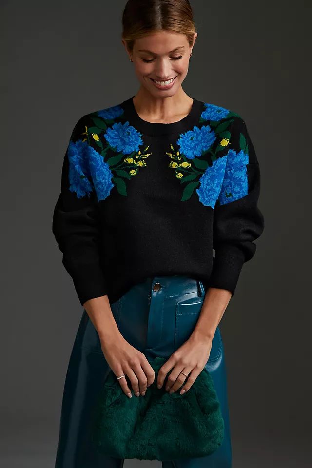 Maeve Cropped Crew-Neck Sweater | Anthropologie (US)