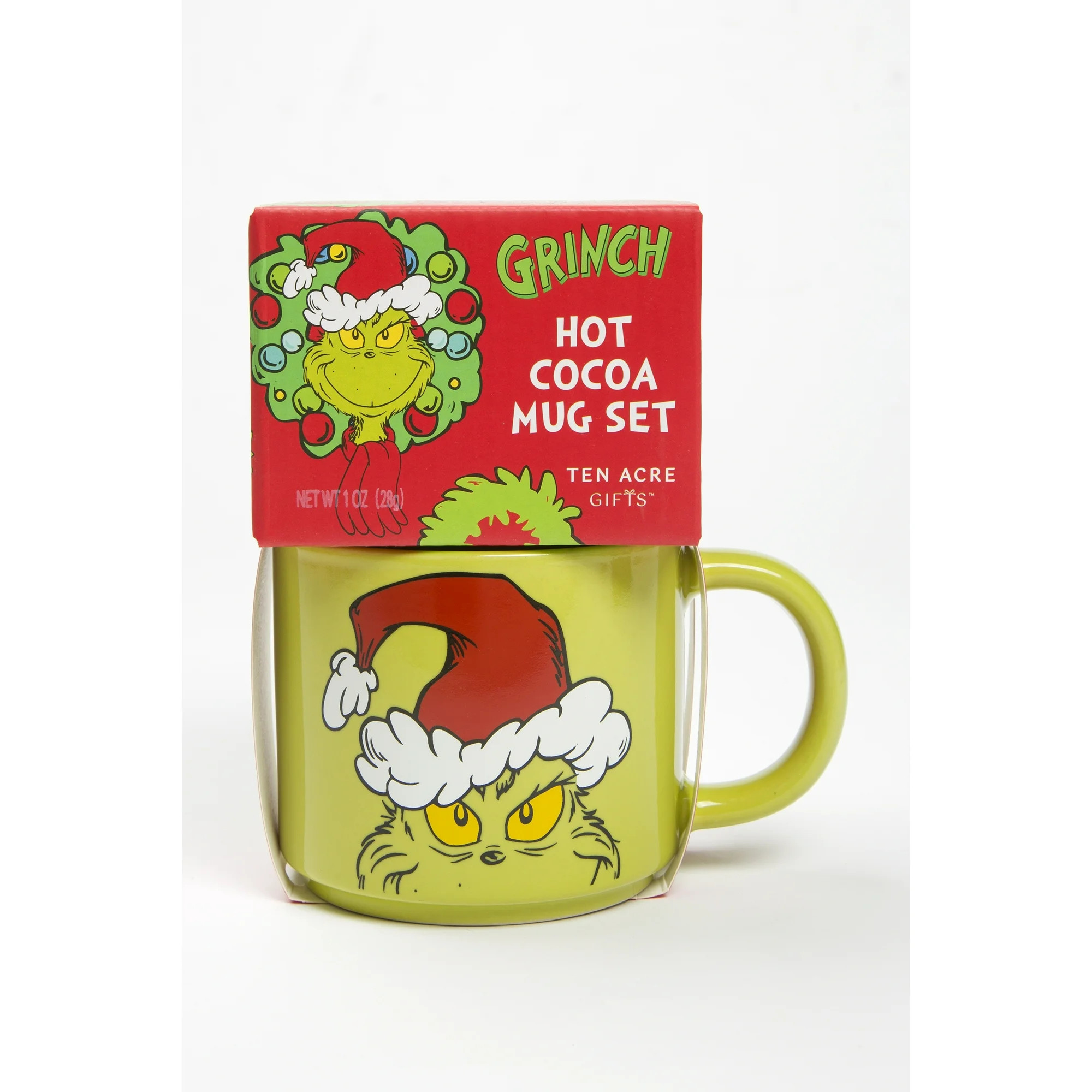Ten Acre Gifts Dr. Seuss How the Grinch Stole Christmas Mug and Hot Cocoa Gift Set | Walmart (US)