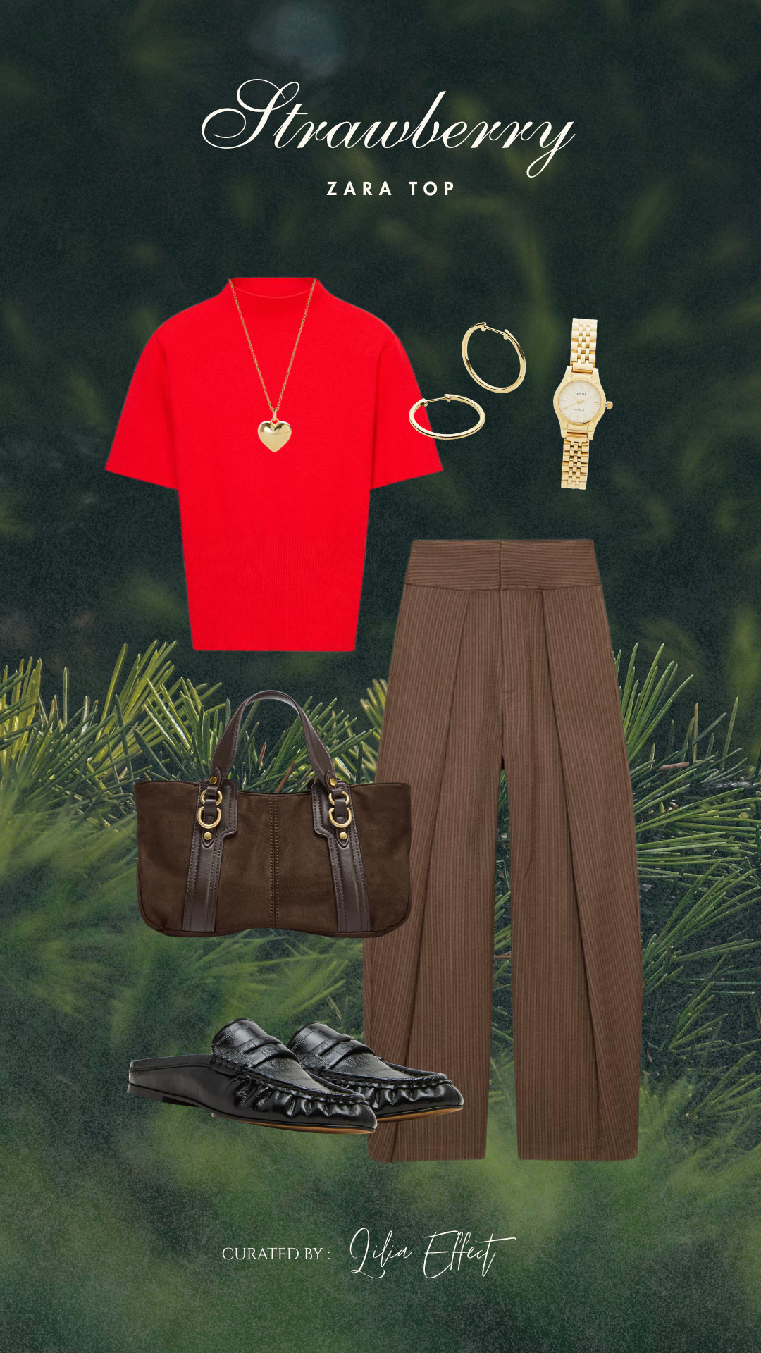 Strawberry pop 🍓 A bold red knit styled with warm browns and gold touches for the perfect chic contrast.
 

 #LTKgrwm #LTKootd