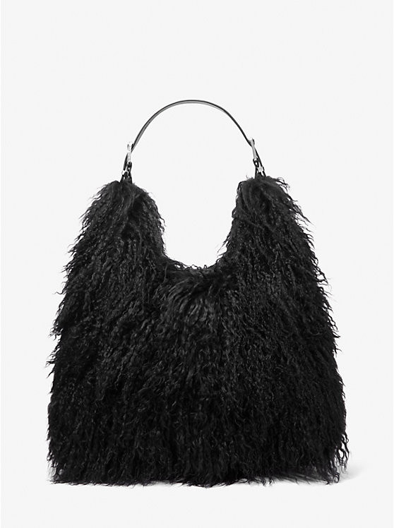 Nolita Large Shearling Leather Hobo Shoulder Bag | Michael Kors US