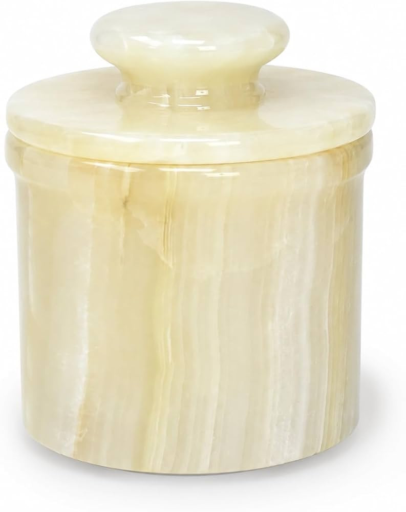 Butter Keeper, Round Marble Butter Dish, Light Green Onyx, 4 Inch | Amazon (US)
