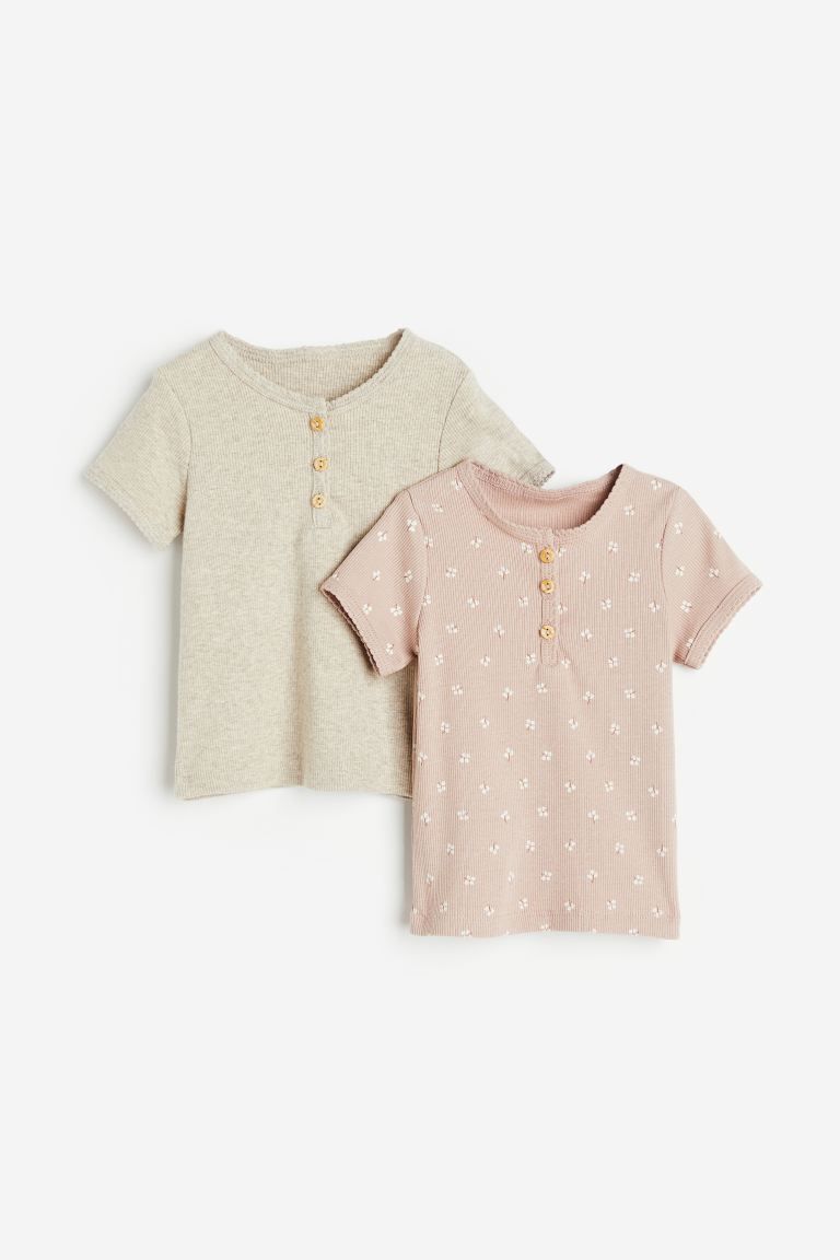 2-pack ribbed tops | H&M (UK, MY, IN, SG, PH, TW, HK)