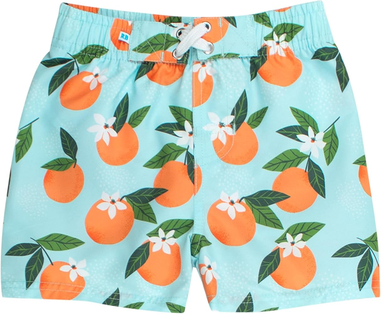 RUGGEDBUTTS Boys UPF50+ Sun Protection Fruits & Florals Swim Trunks | Amazon (US)
