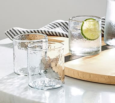 Handmade Hammered Short Drinking Glasses - 8.8 oz. | Pottery Barn (US)