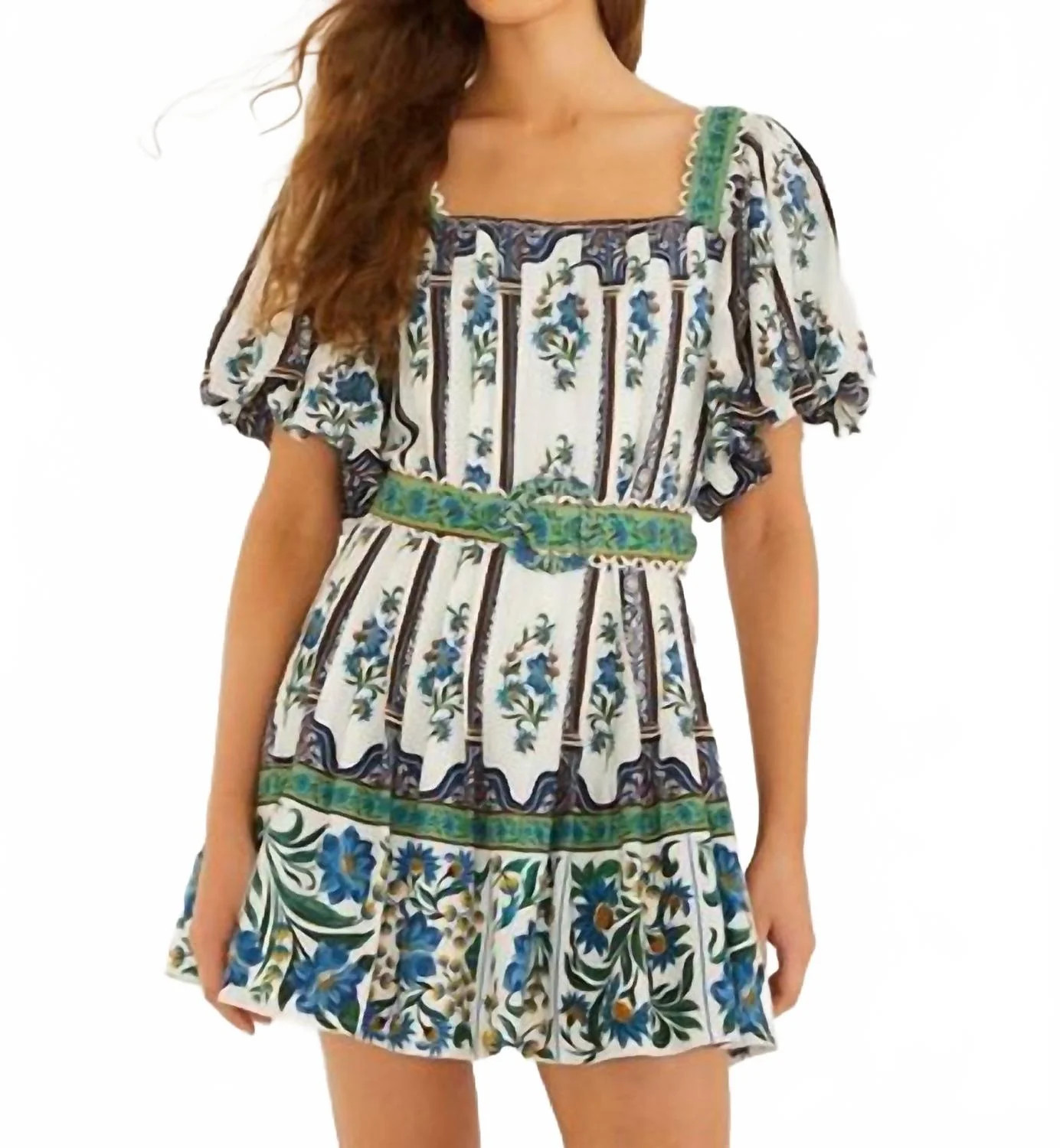 Belted Mini Dress In Off-White Manoela | Shop Simon