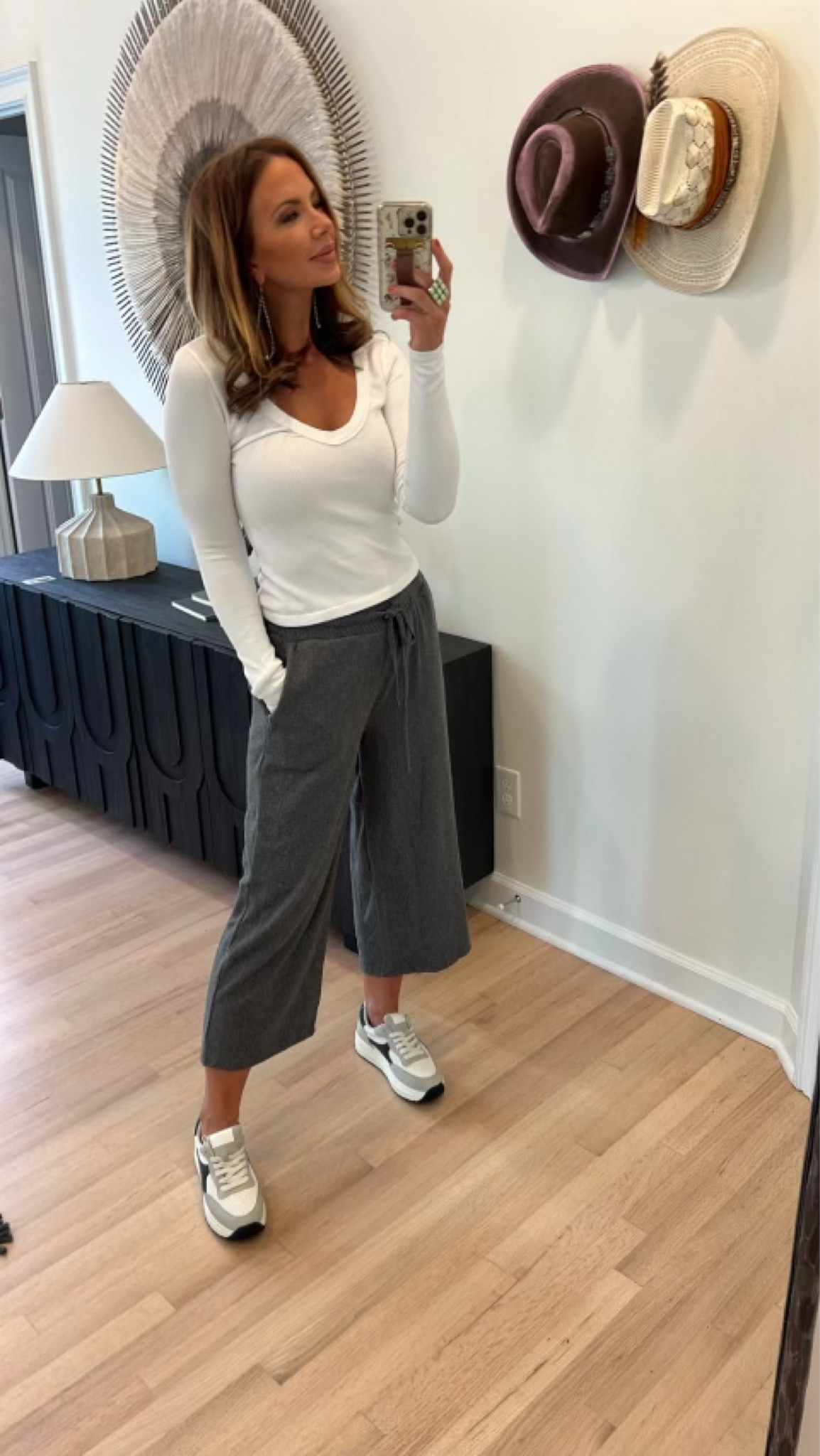 Grey cropped sweatpants and cute tennis shoes linked from @walmartfashion ❤️

#walmartpartner #walmartfashion 

#LTKSeasonal #LTKstyletip #LTKfindsunder50