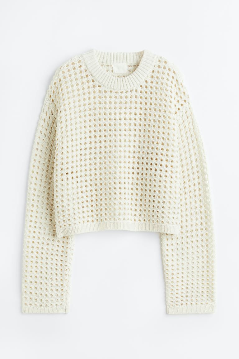 Pointelle-knit Sweater | H&M (US + CA)