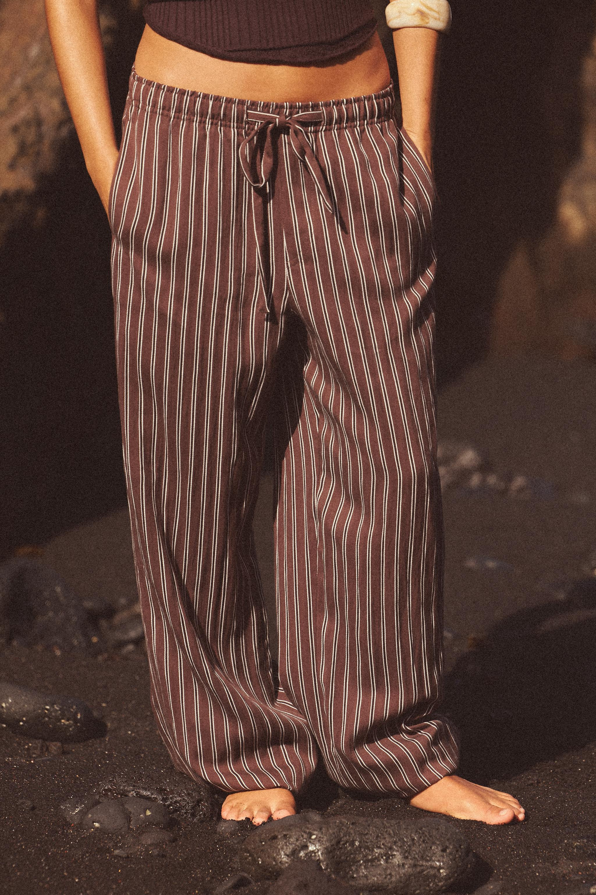 STRAIGHT TROUSERS WITH DRAWSTRING | Zara US