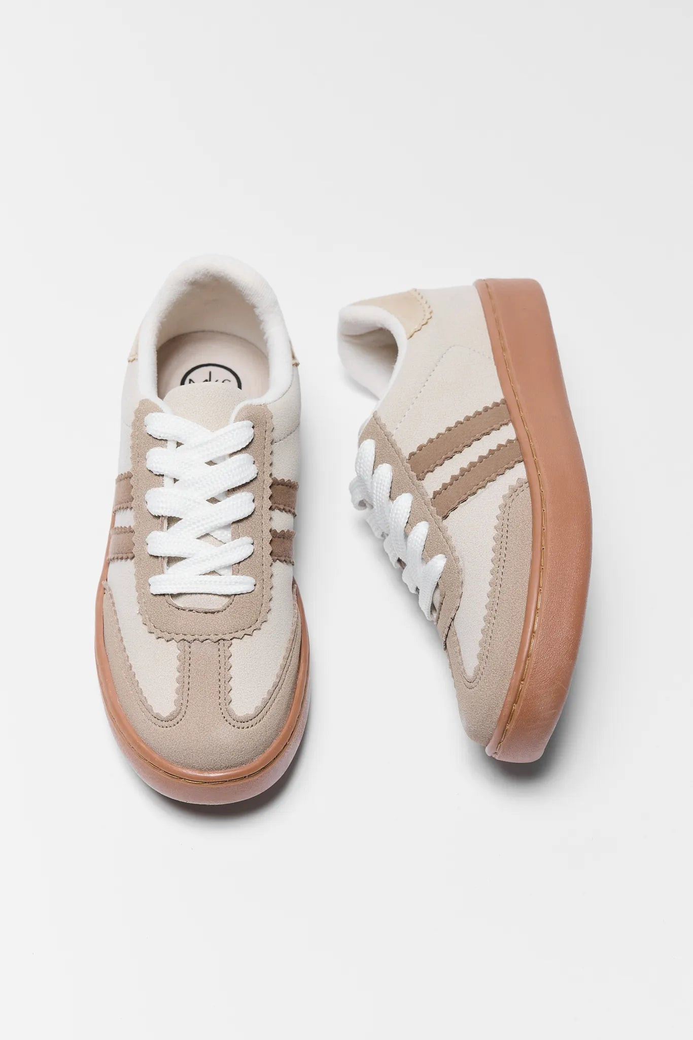 Sylvie Tan Striped Sneakers | Avara