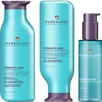 Pureology Strength Cure Shampoo & Conditioner 266ml With Strength Cure Serum 100ml | Look Fantastic (ROW)