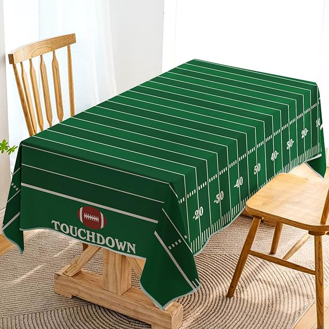 American Football Field Tablecloth Touchdown Game Day Sport Themed Party Decoration Rectangular K... | Amazon (US)