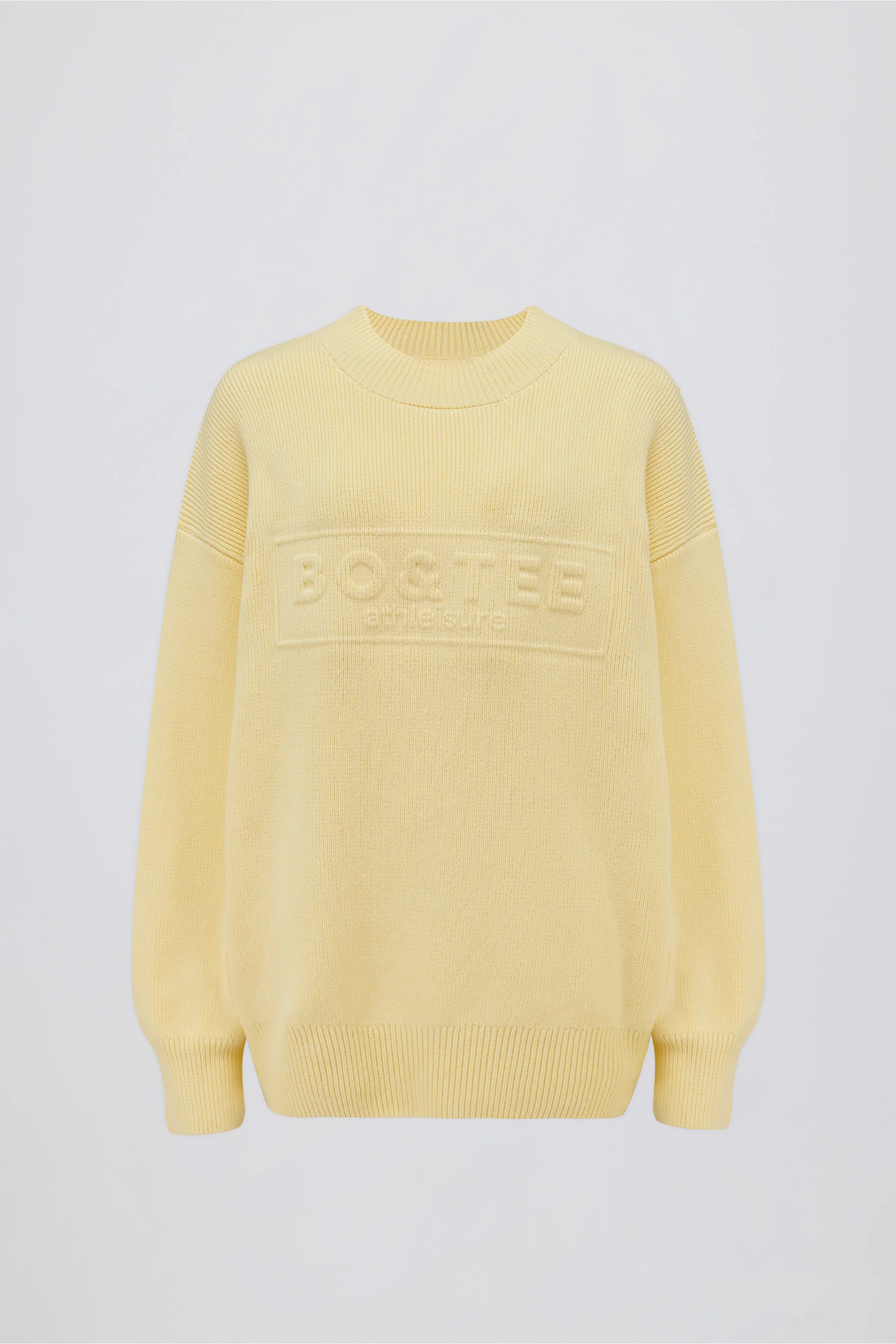 Ribbed-Knit Oversized Jumper in Lemon | Bo&Tee