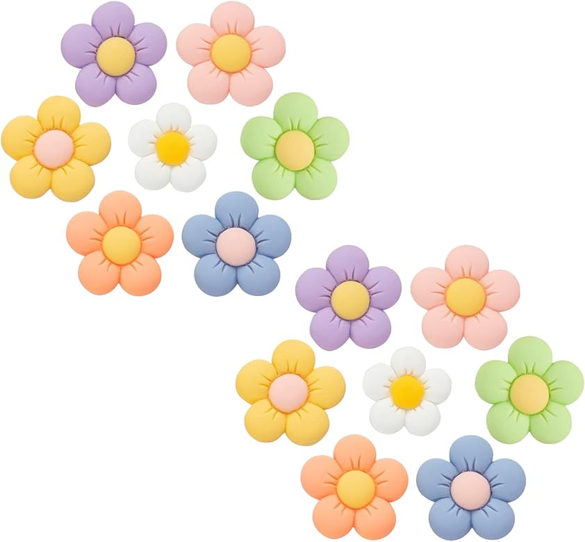 NEVEGE Flower Shoe Charms for Girls Cute Flower Designer Shoe Charms for Adults Teens Kids Kawaii... | Amazon (US)