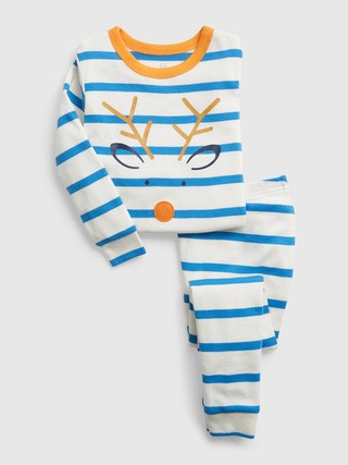 babyGap 100% Organic Cotton Reindeer Print PJ Set | Gap (US)
